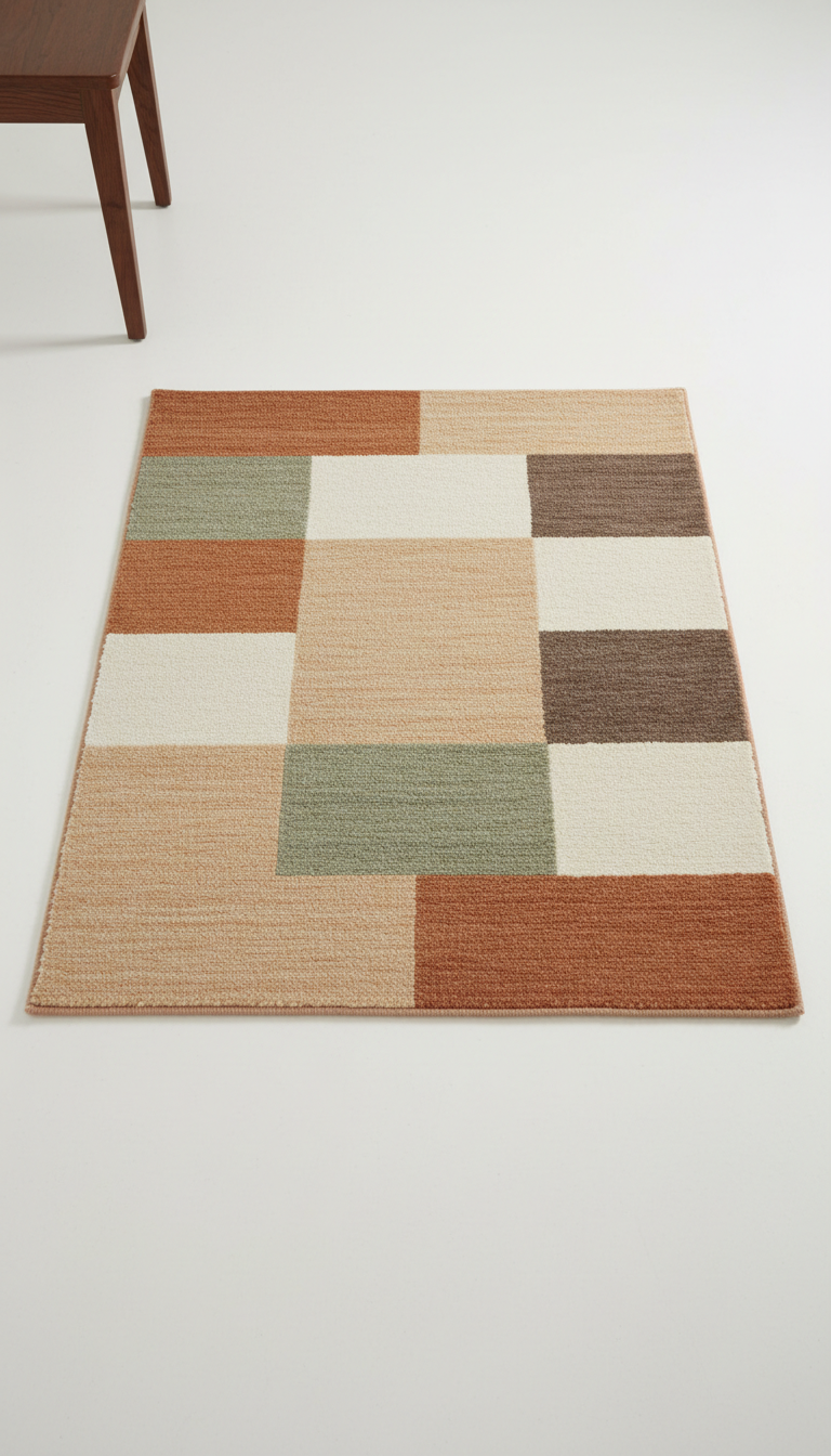 Toasted Terracotta Geometric Area Rug
